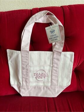 Pink Striped Trader Joe’s Tote Bag